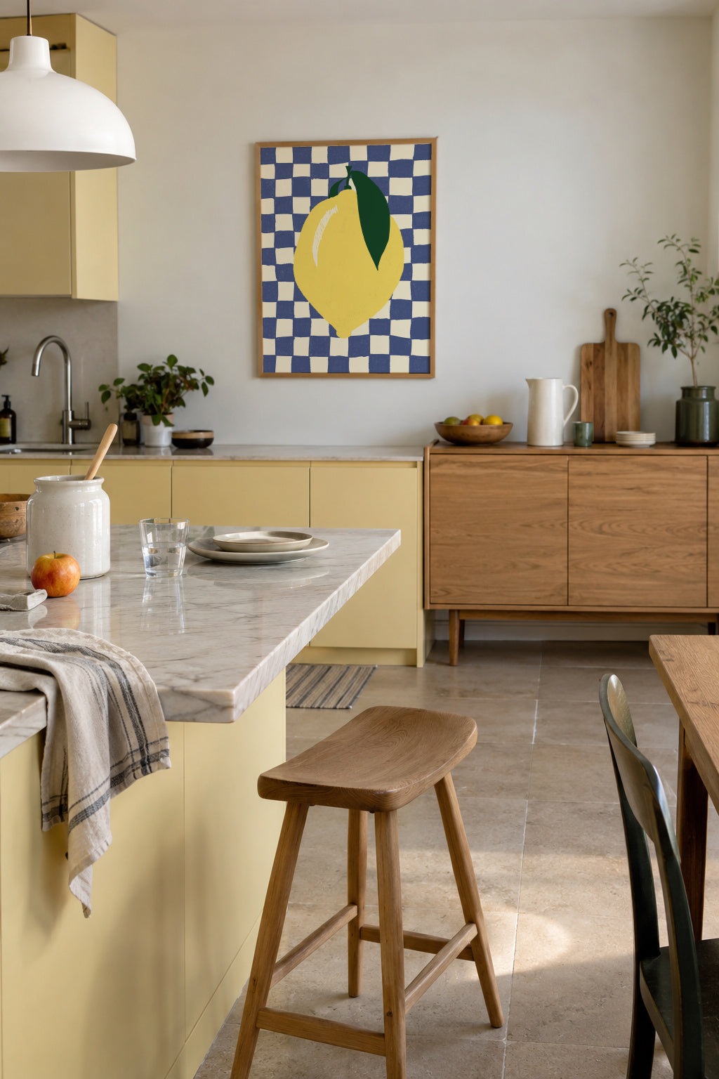 Lemon - Framed poster in an interior
