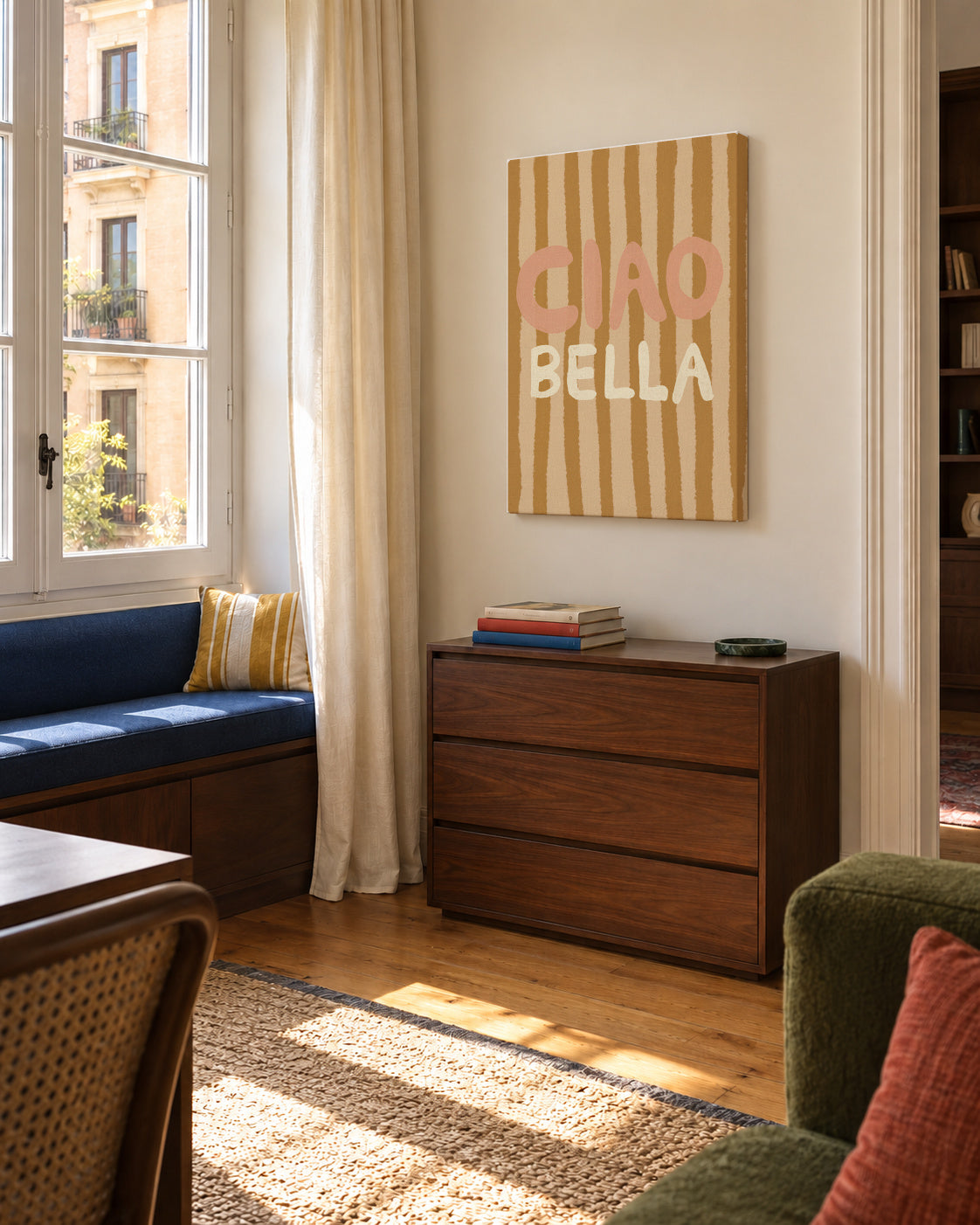 CIAO BELLA III - Unframed canvas in an interior