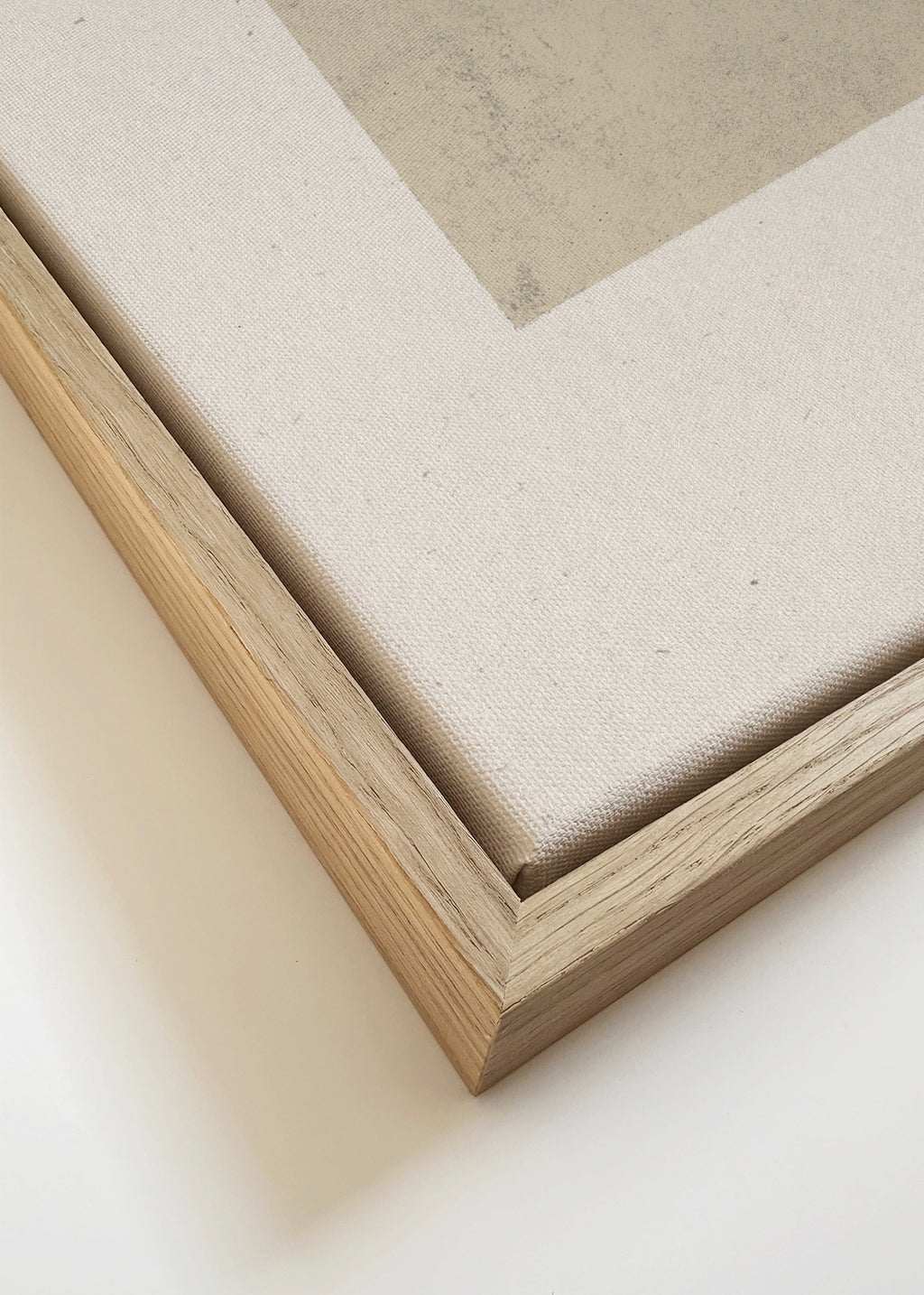 Line on Whispered Beige - Framed canvas detail