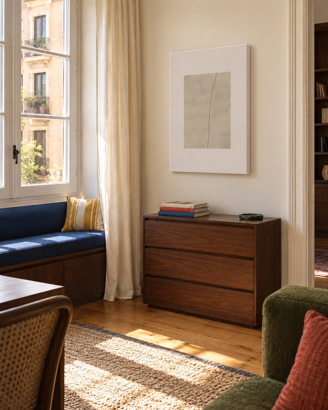 Elegant Simplicity - Unframed canvas in an interior