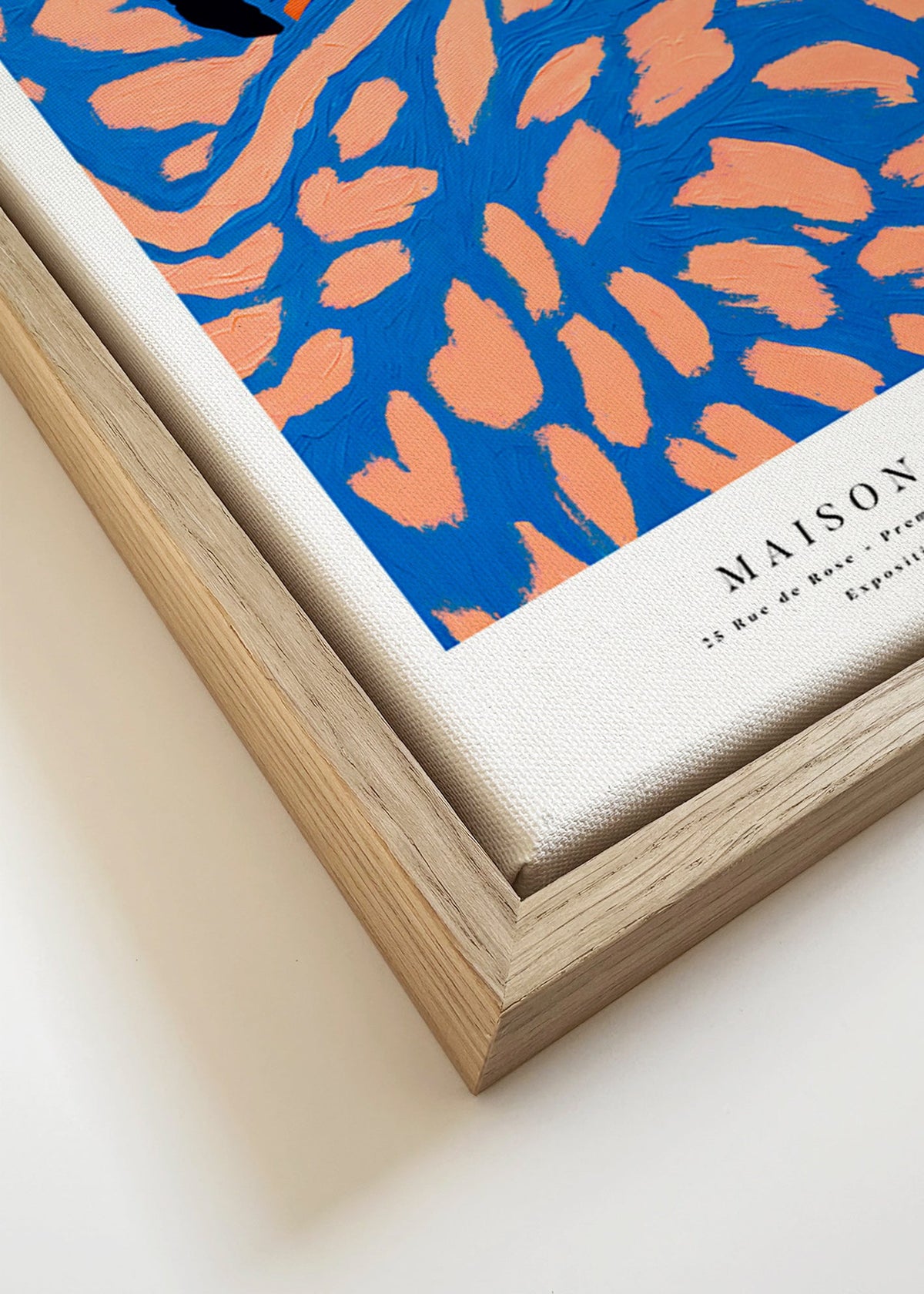 Figuratieve illustratie vrouw in patroon – Canvas detail