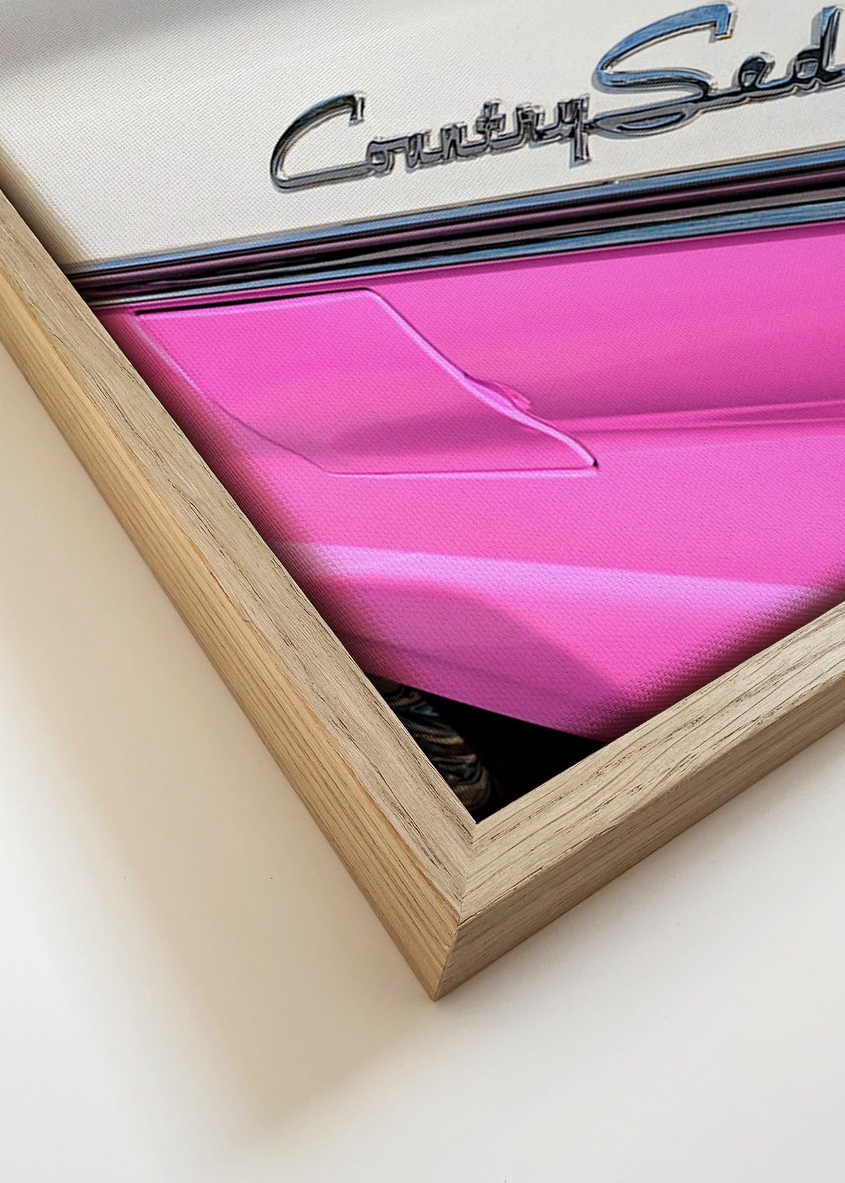 Vintage print Country Sedan chroomdetail – Canvas detail