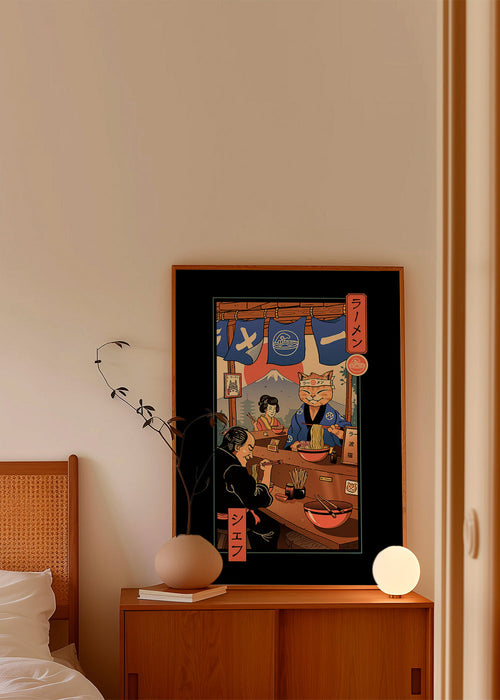 Keuken kunst Ramen Meowster, geïllustreerde ramen-kat – Product1