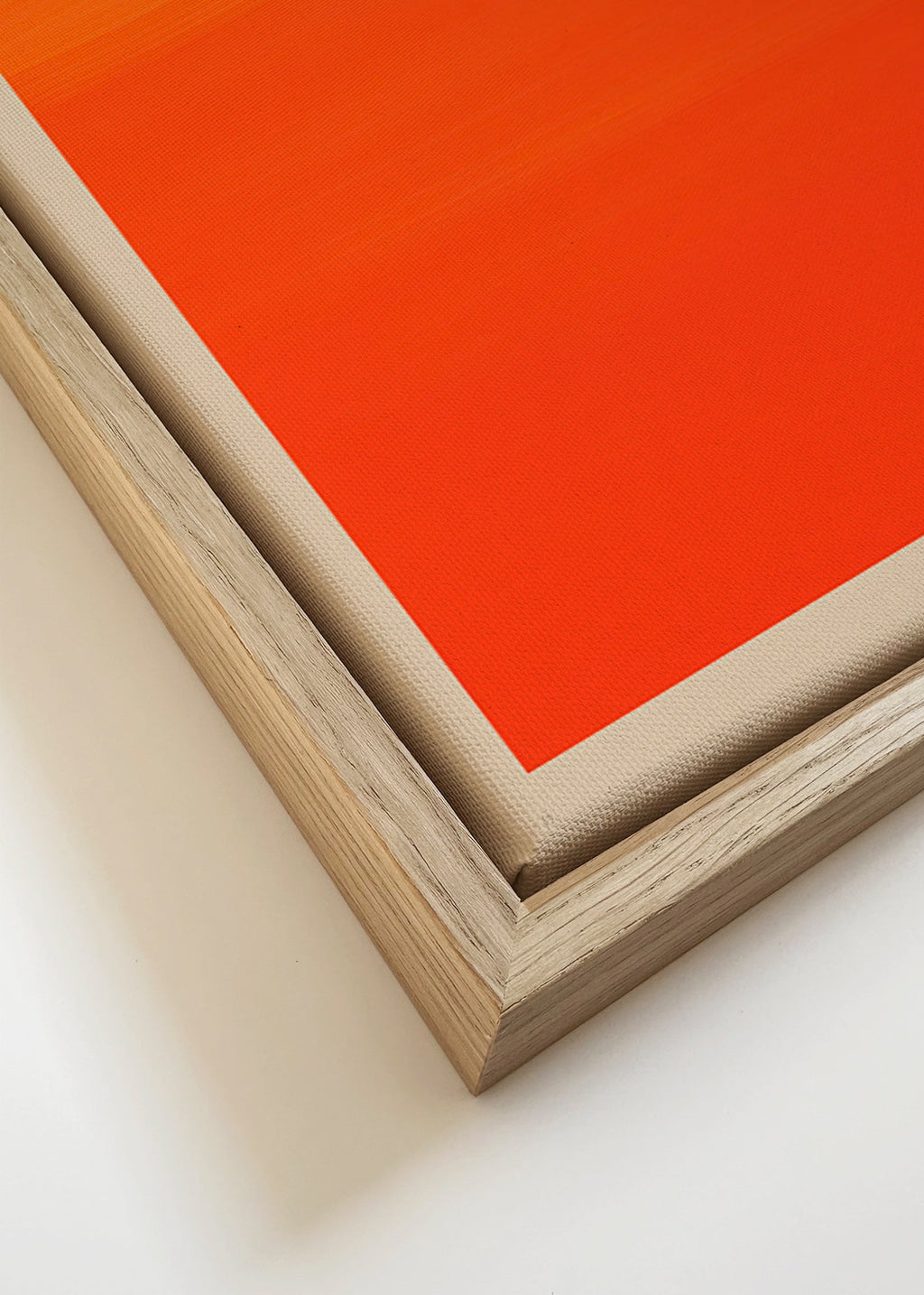 Abstract oranje horizon kunstwerk – Canvas detail