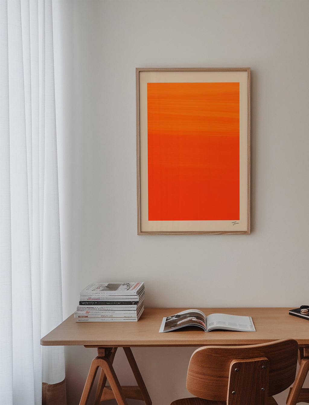 Abstract oranje horizon kunstwerk – Product1