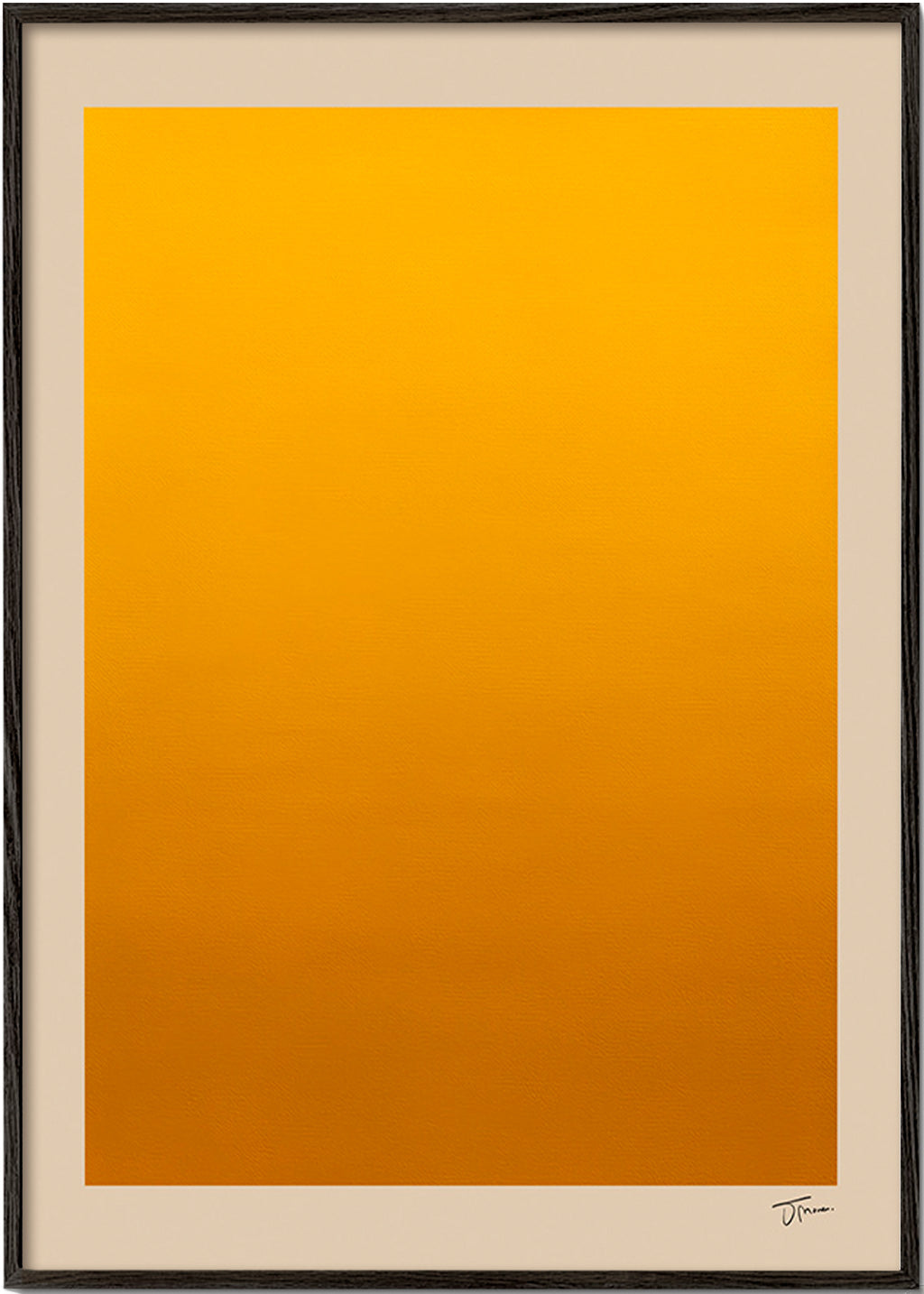 Minimalistisch goudverloop kunstwerk – Black Frame