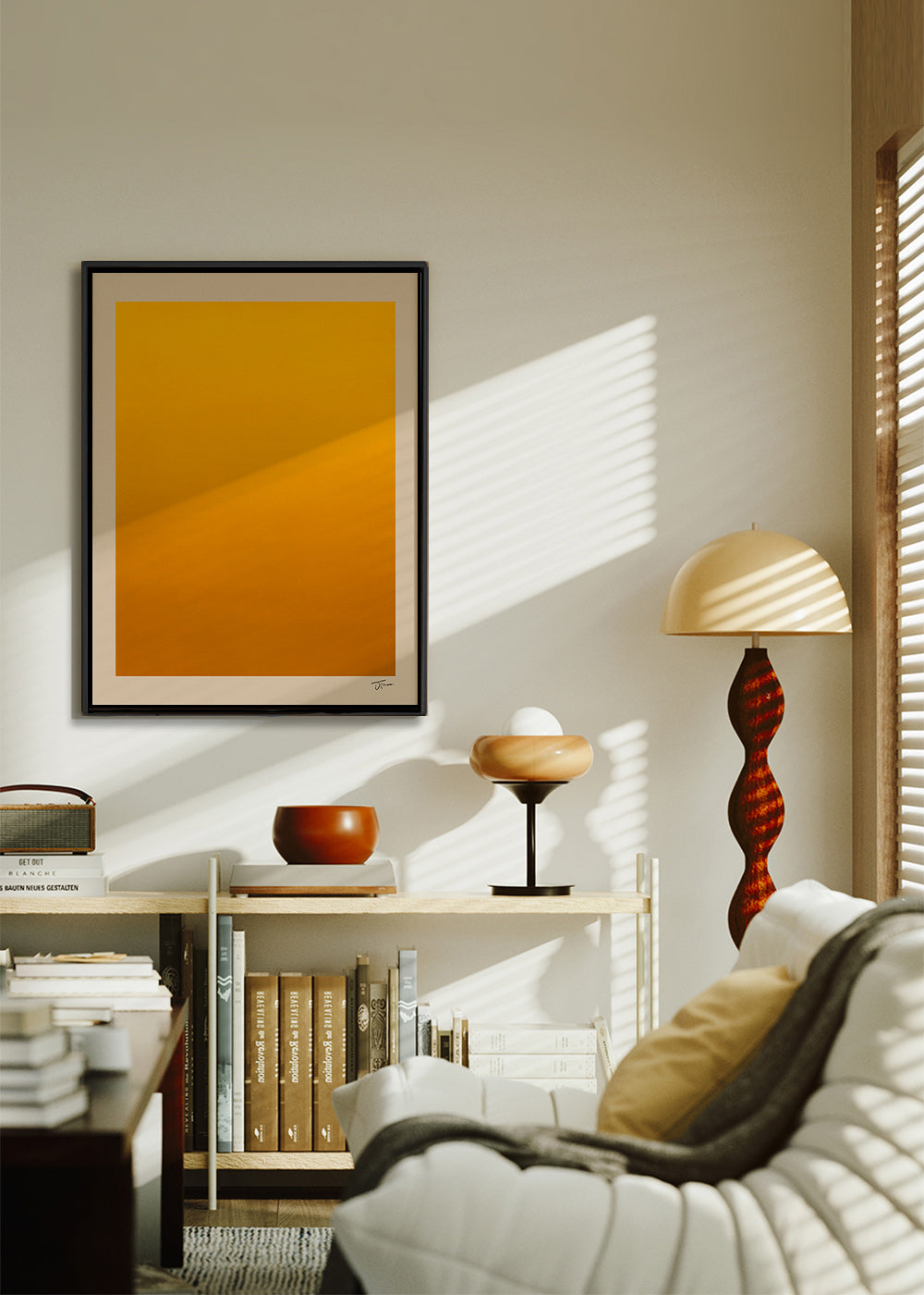 Minimalistisch goudverloop kunstwerk – Canvas2