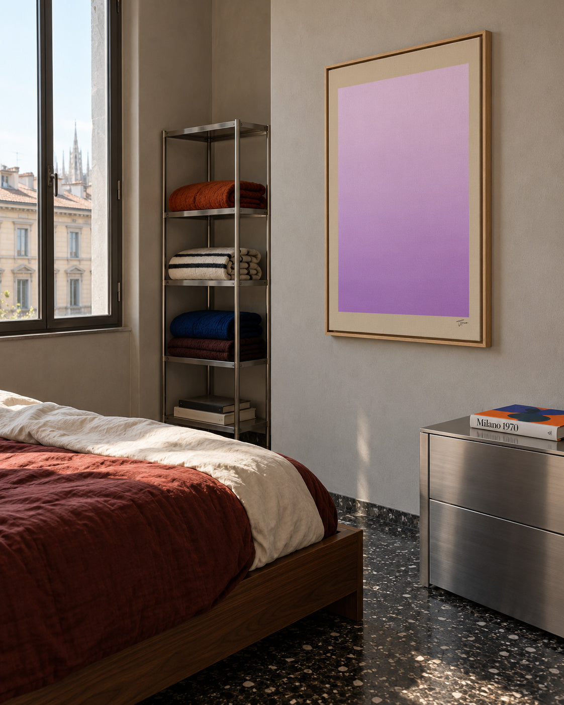 Lavender Haze - Framed canvas in an interior