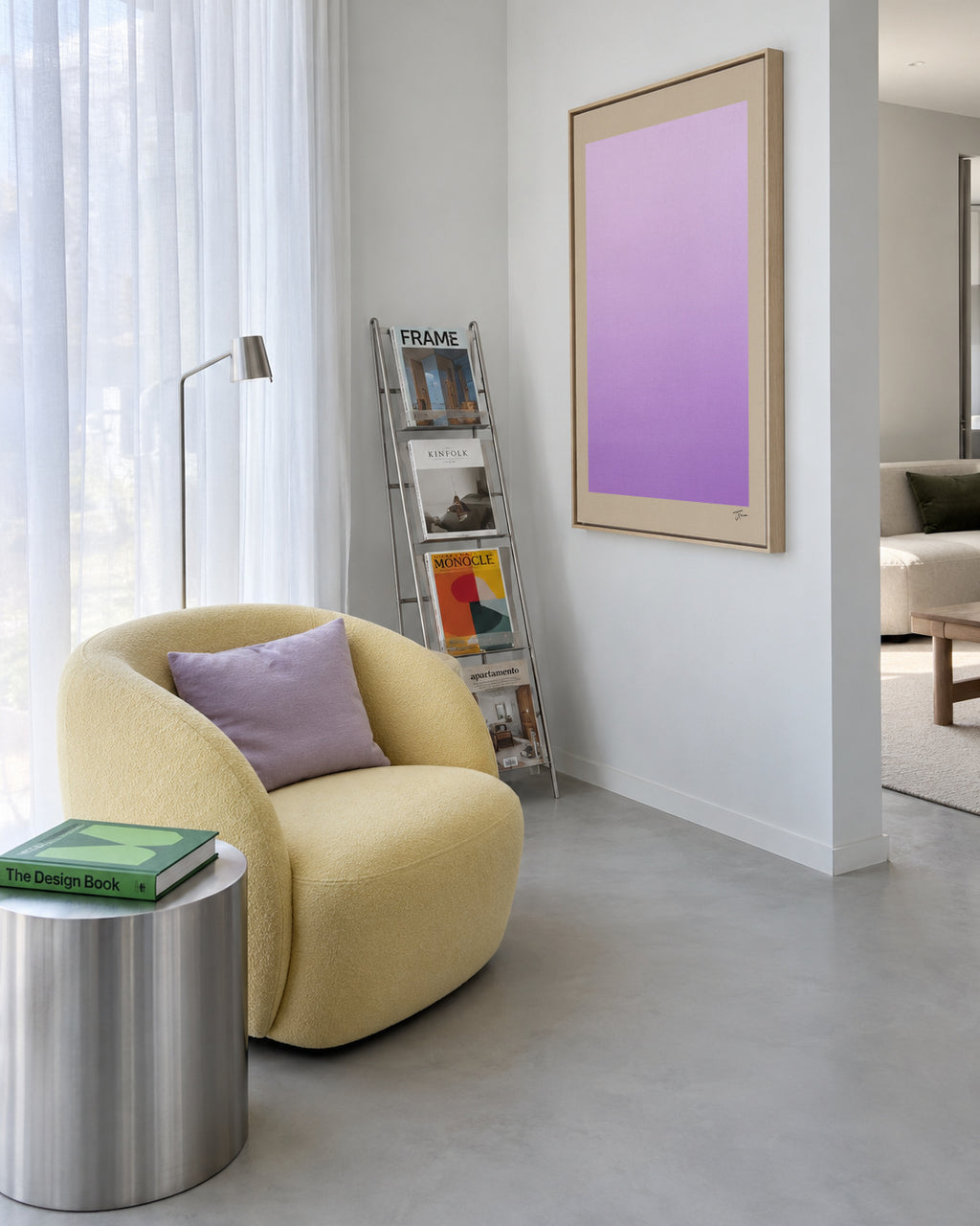 Lavender Haze - Framed canvas in an interior