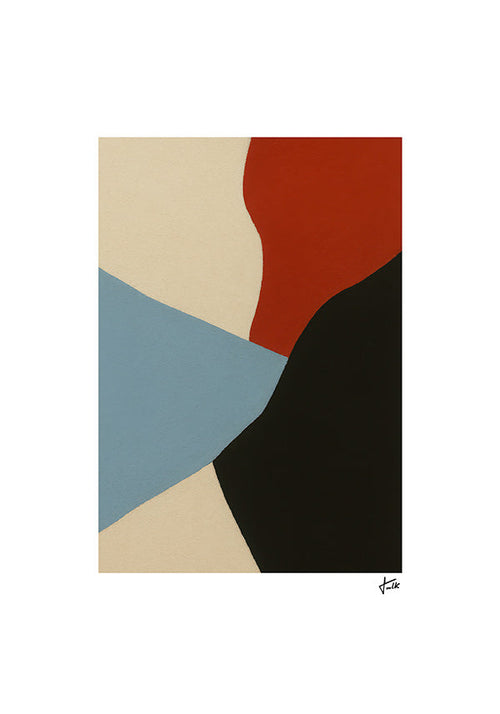Abstract kunst gelaagde vormen verticaal