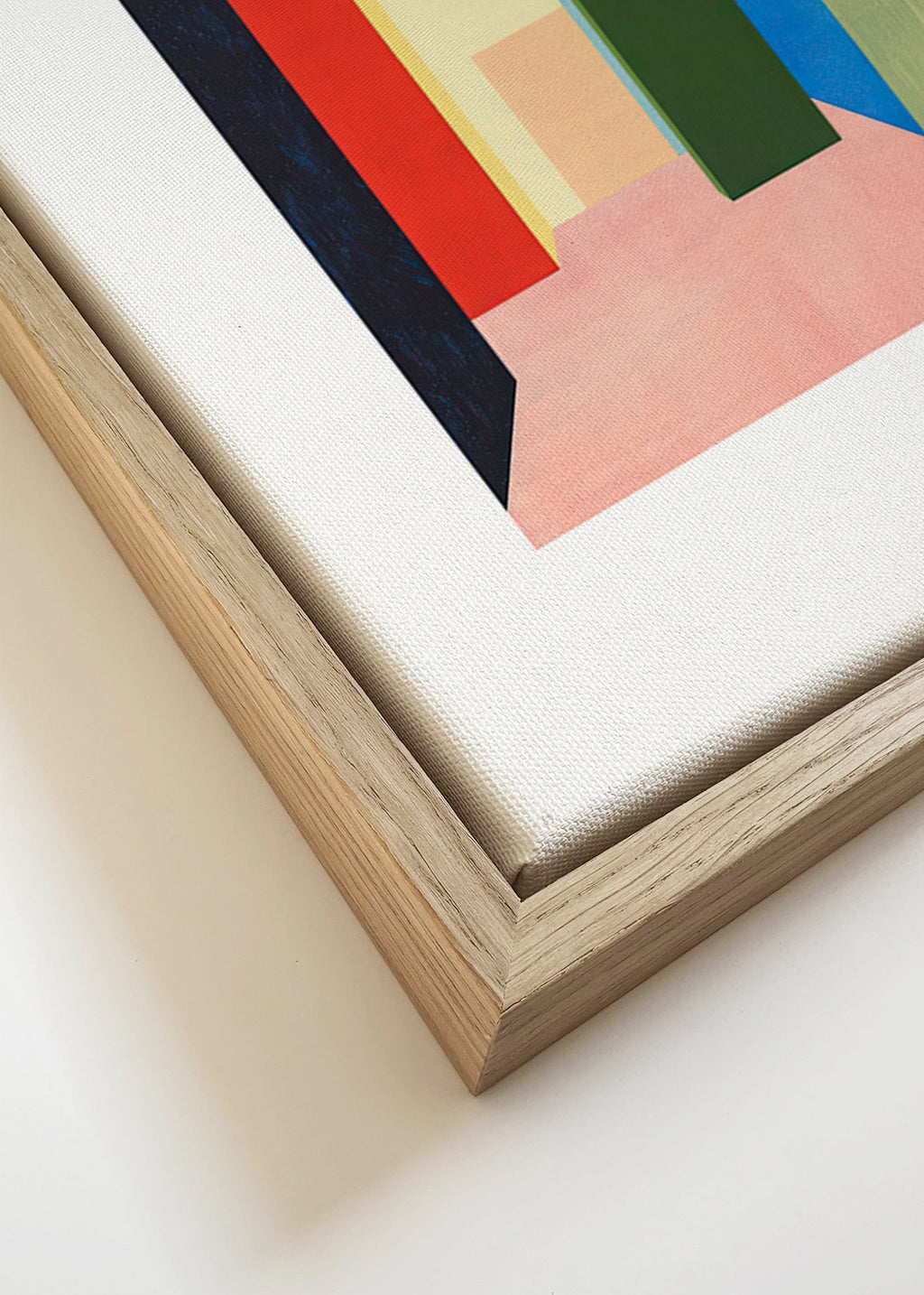 Geometrische poster kleurblok gang – Canvas detail