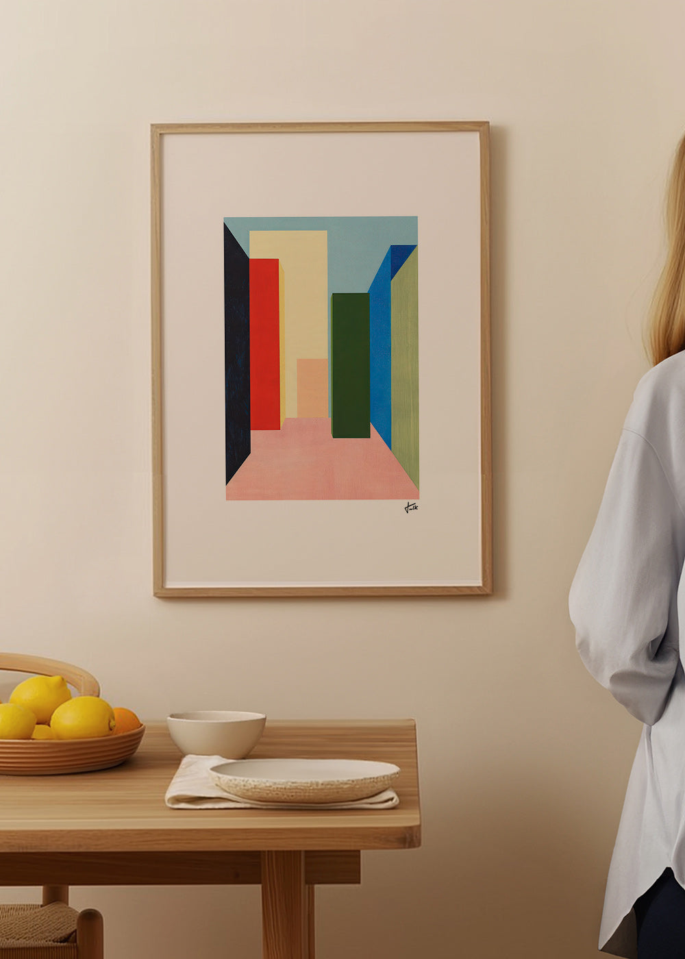 Geometrische poster kleurblok gang – Product1