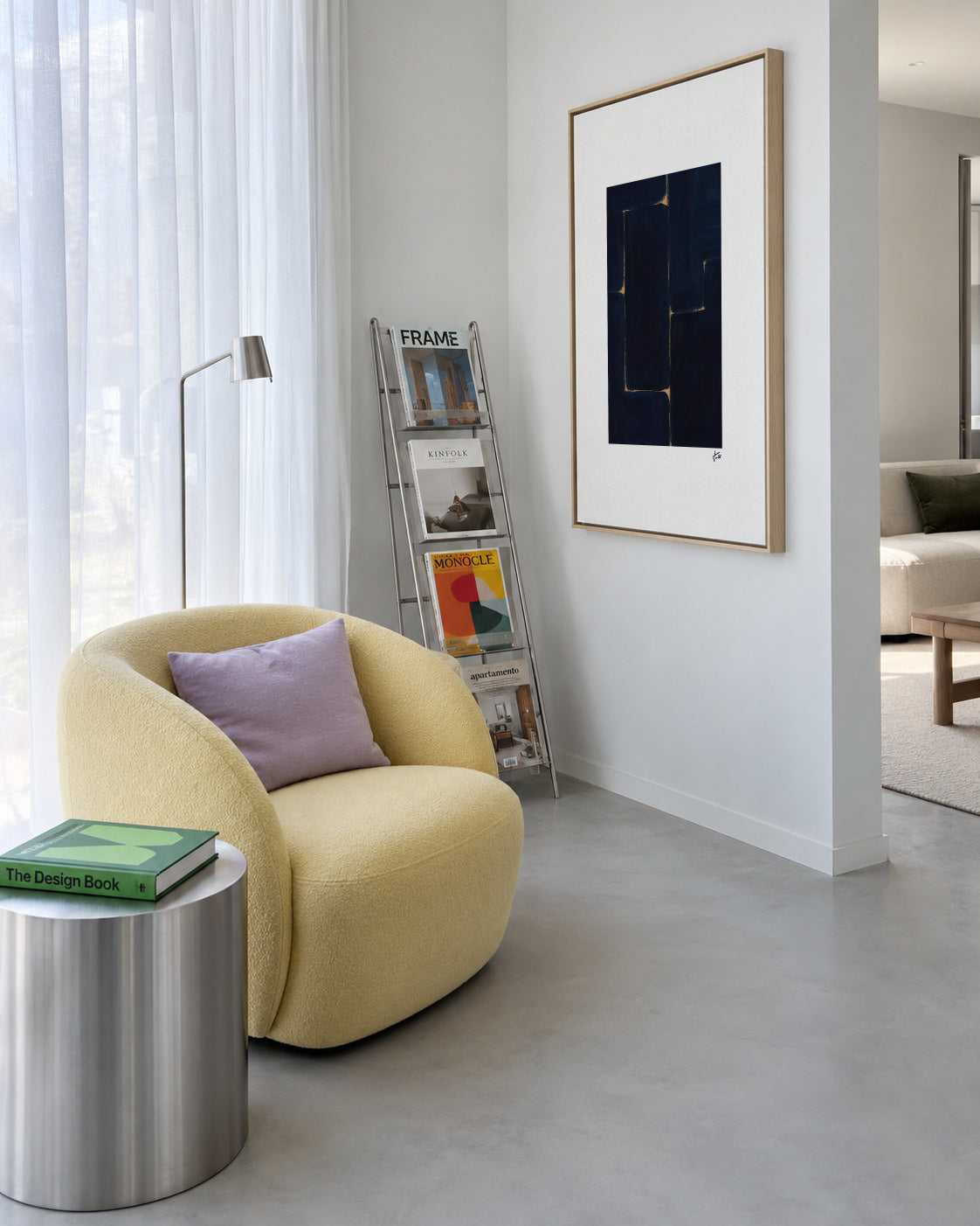 Midnight Structure - Framed canvas in an interior