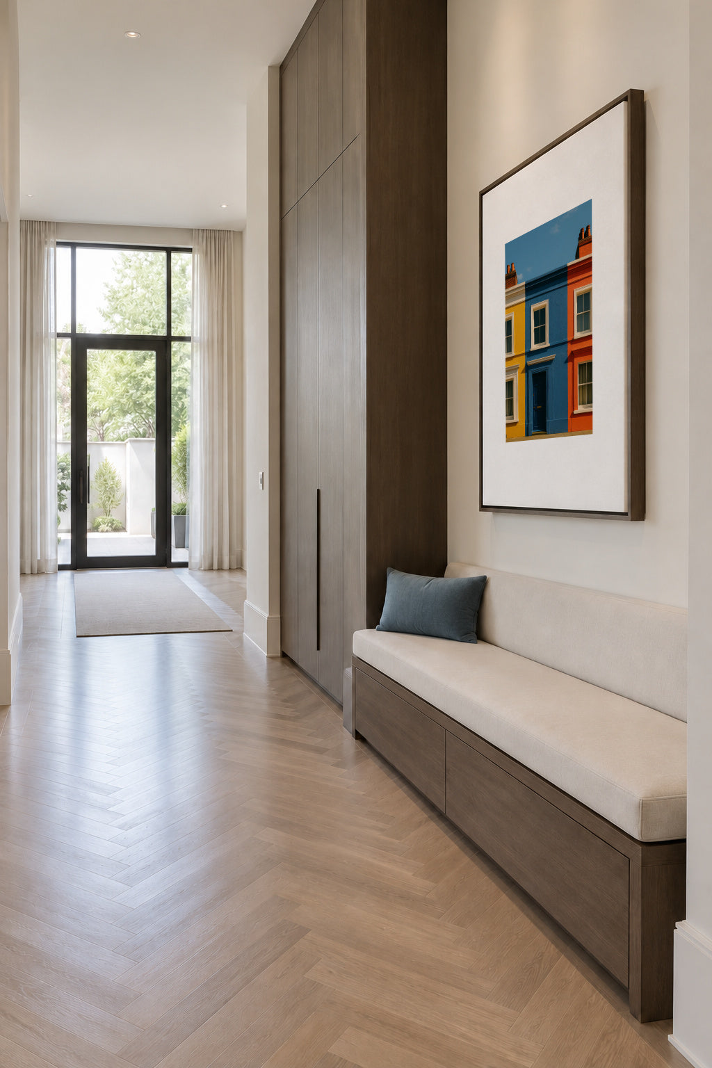 Primary Facade - Framed canvas in an interior