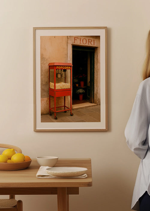Keuken kunst met vintage popcornkarretje – Product1