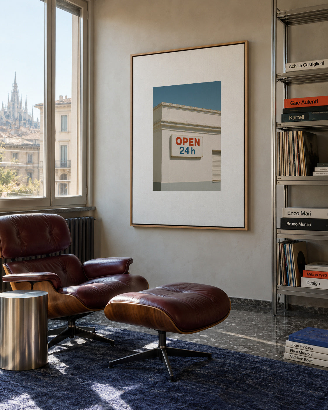 Open 24h - Framed canvas in an interior
