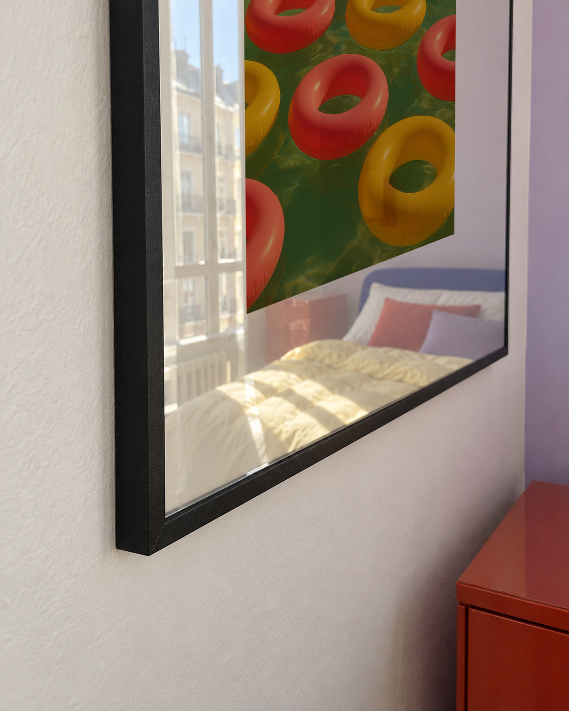 Floating Rings - Framed poster detail