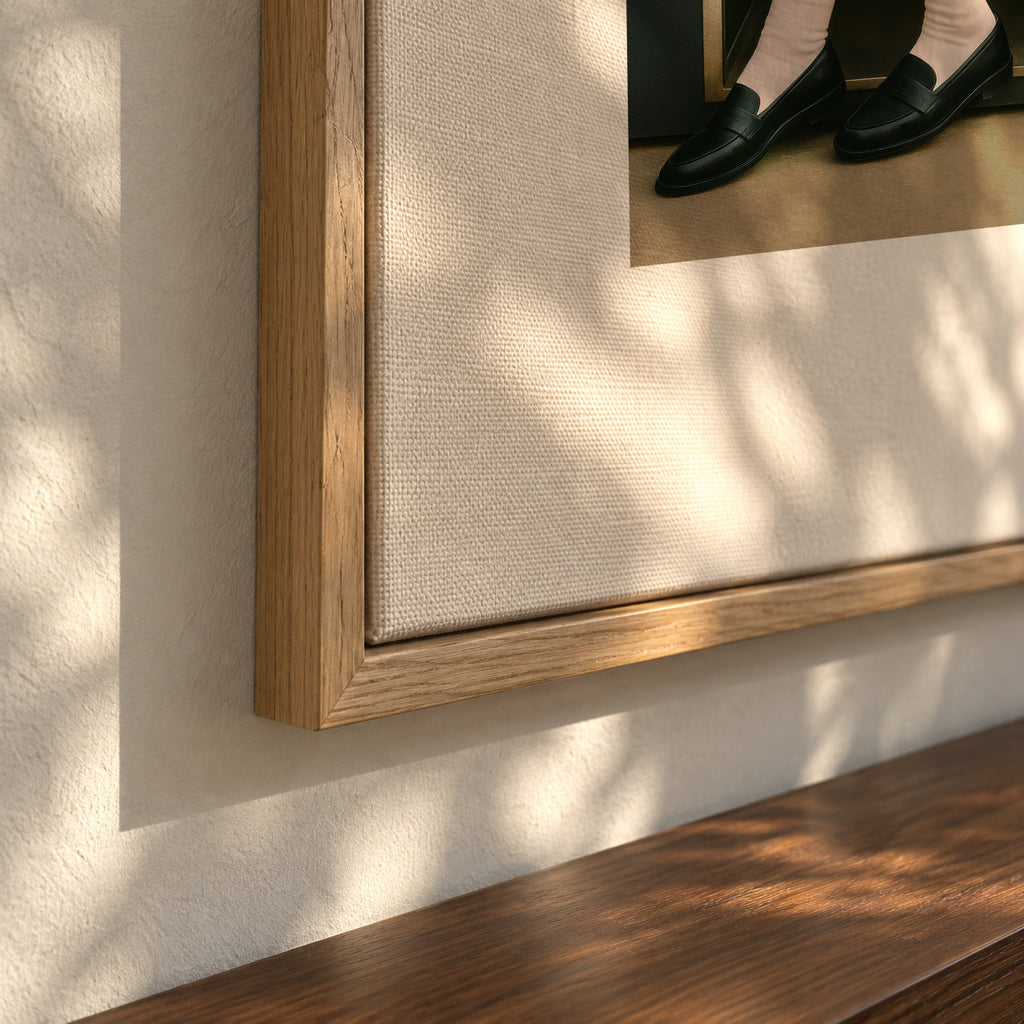 Waiting Booth - Framed canvas detail