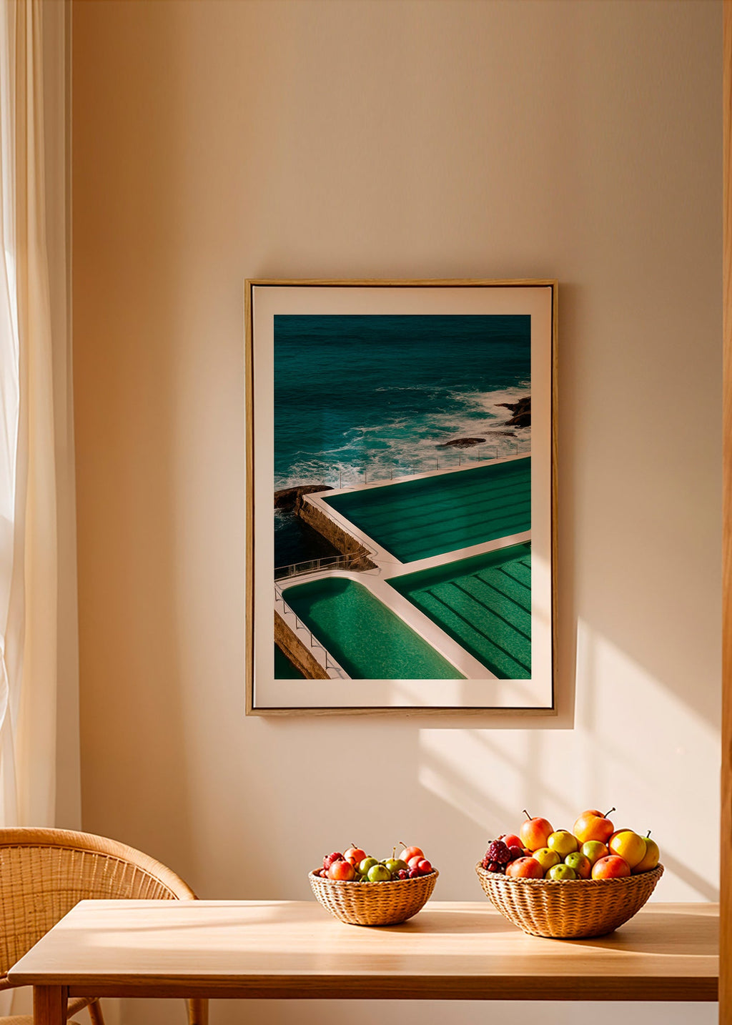 Landschap kunst met zwembaden aan zee – Canvas2