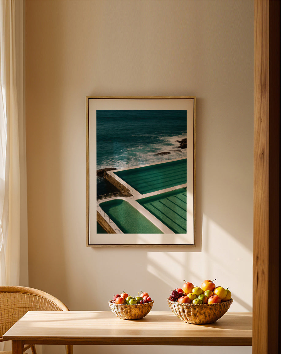 Ocean Pool - Framed canvas in an interior