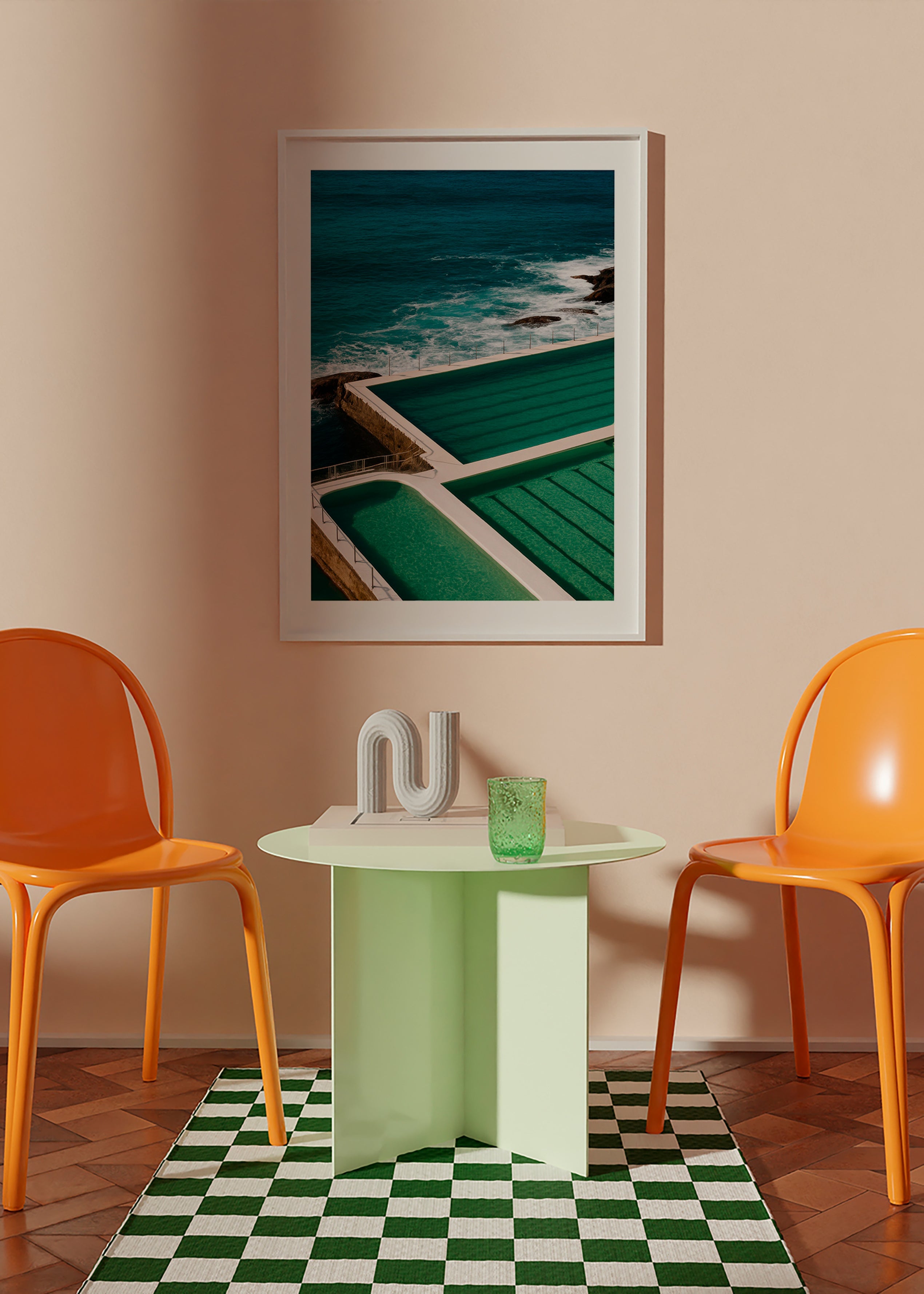 Landschap kunst met zwembaden aan zee – Product1