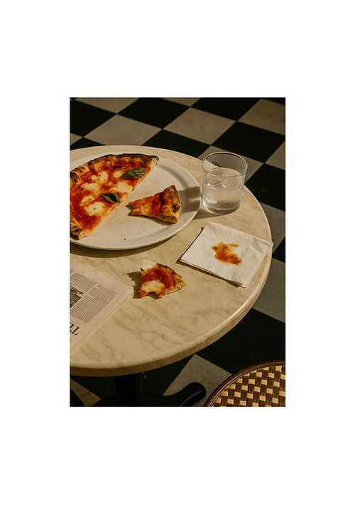 Keuken kunst Pizza op marmer