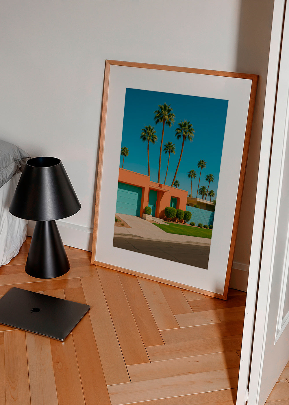 Botanische poster Palm House met palmen en koraalgevel – Product3