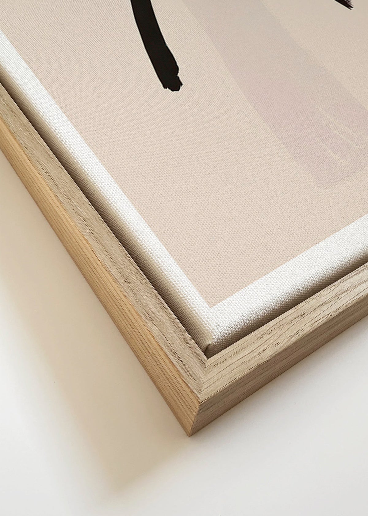 Minimalistische figuur met hoed – Canvas detail