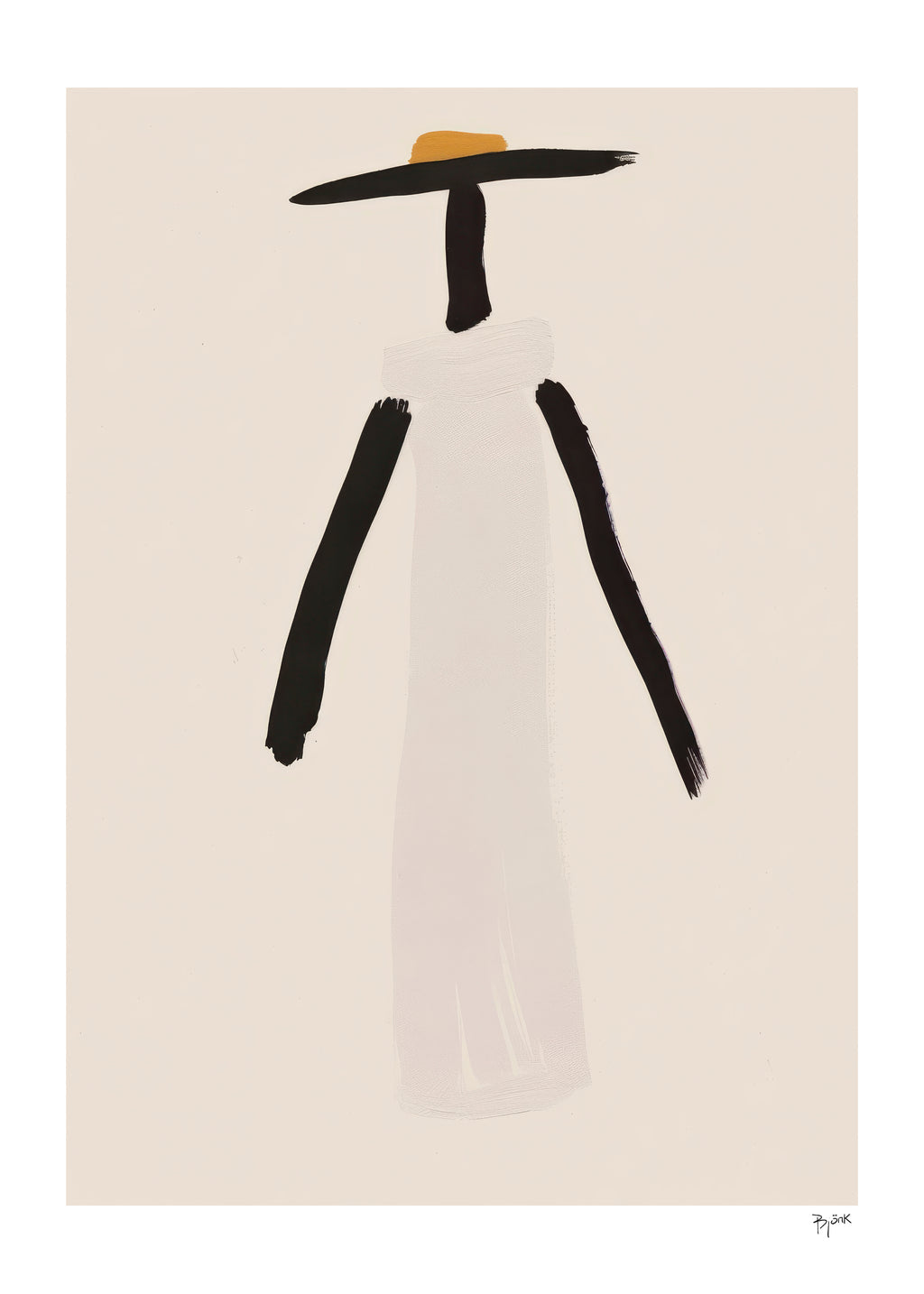 The Minimalist Hat - Unframed art print