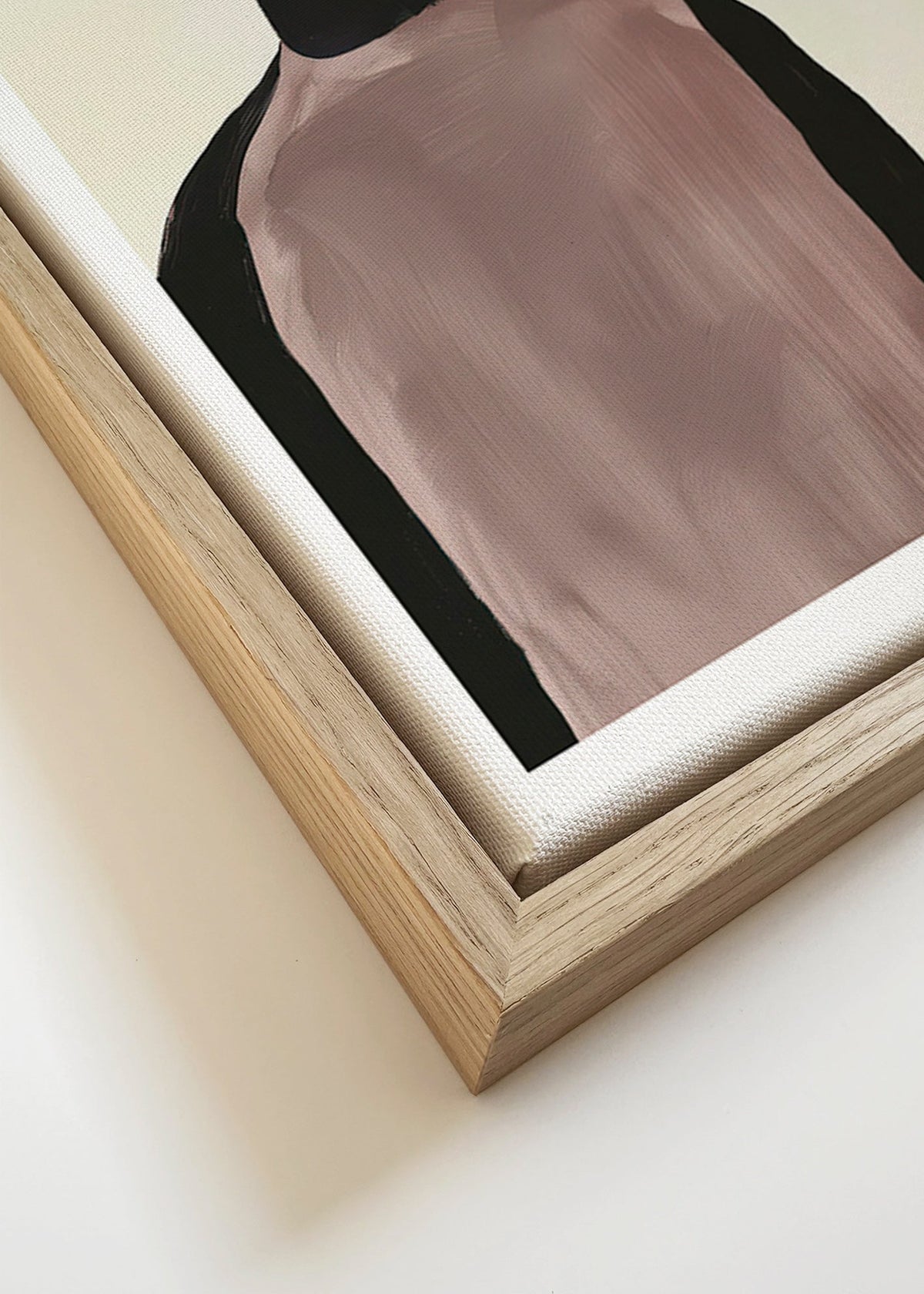 Abstract portret met minimalistische silhouet – Canvas detail