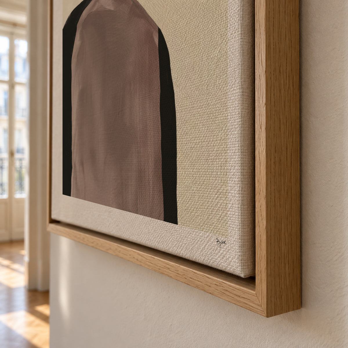Shadow Portrait - Framed canvas detail