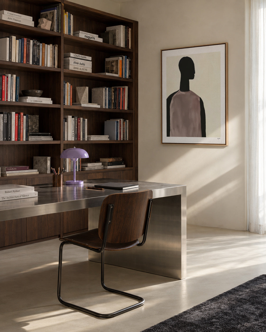 Shadow Portrait - Framed canvas in an interior