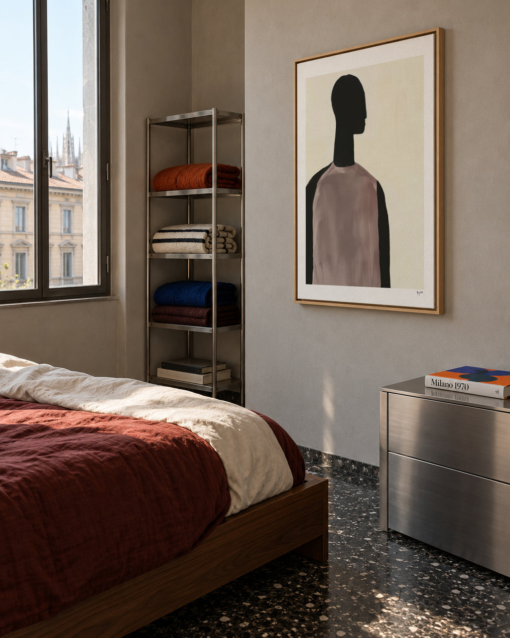 Shadow Portrait - Framed canvas in an interior