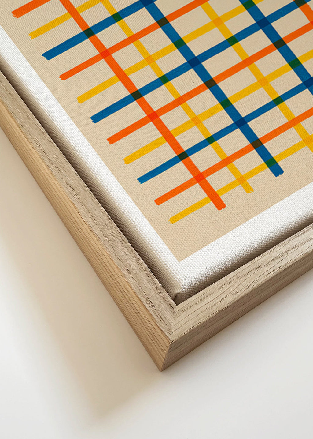 Geometrische poster kleurrijk raster – Canvas detail