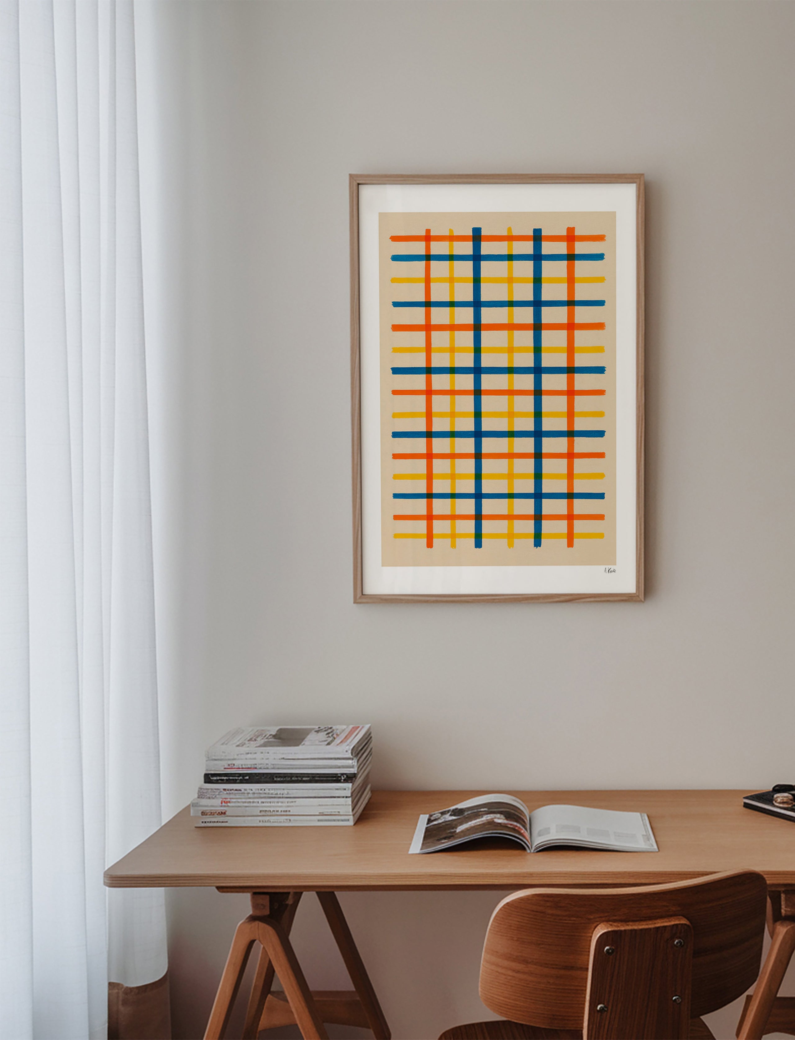 Geometrische poster kleurrijk raster – Product1