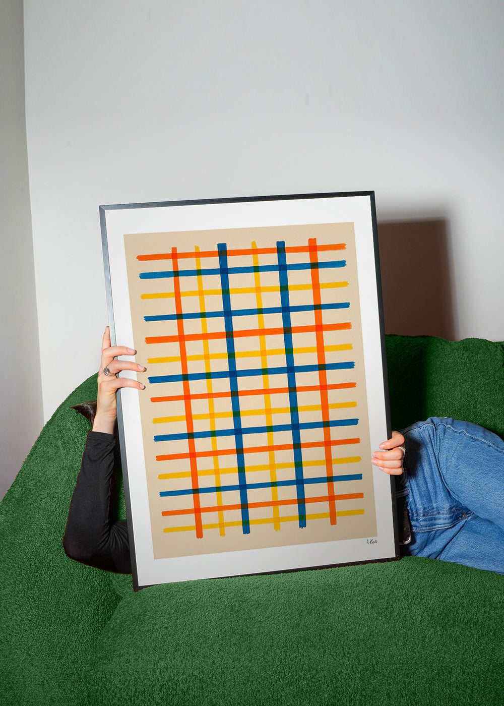 Geometrische poster kleurrijk raster – Product3