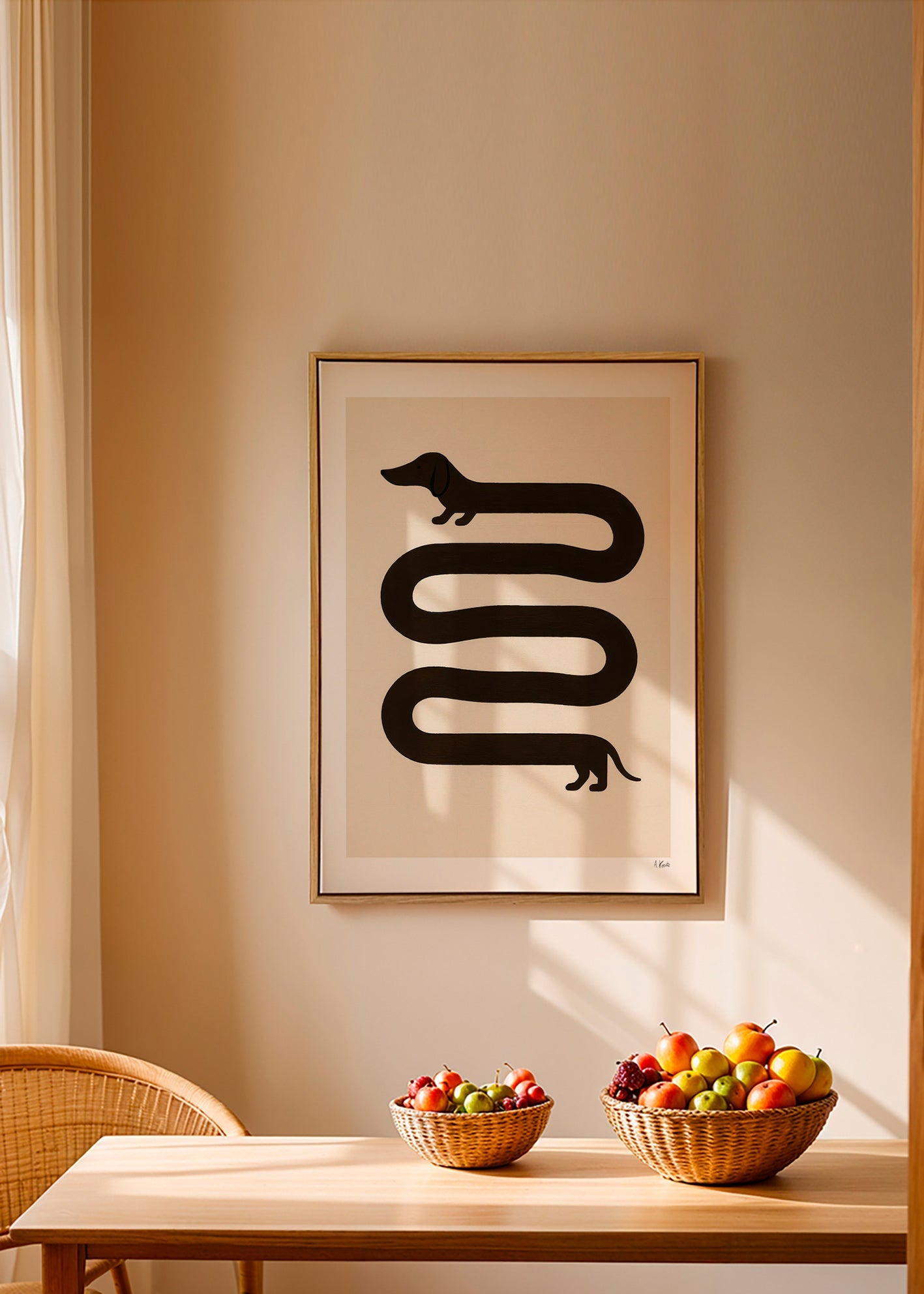 Langwerpige hondenposter – Canvas1