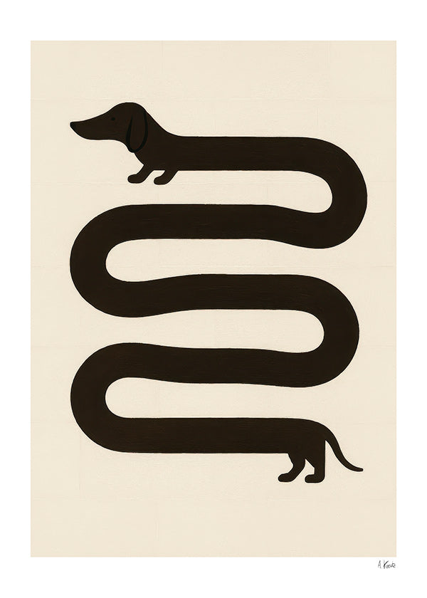 Langwerpige hondenposter