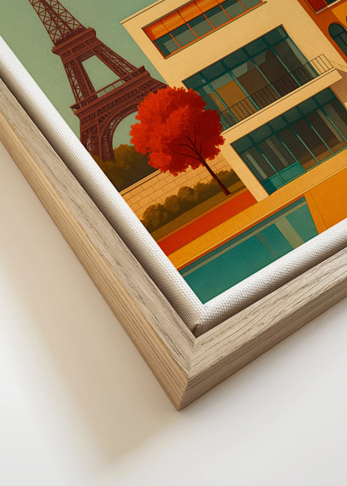 Keuken kunst: modern huis bij de Eiffeltoren – Canvas detail