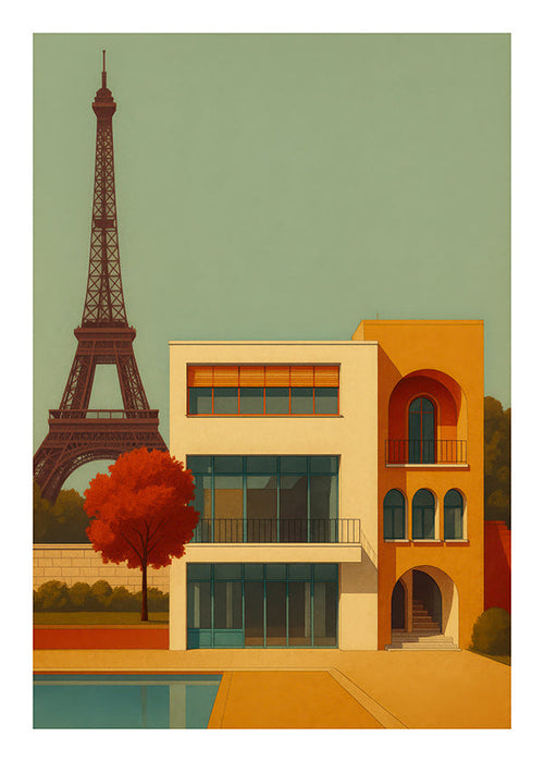 Keuken kunst: modern huis bij de Eiffeltoren