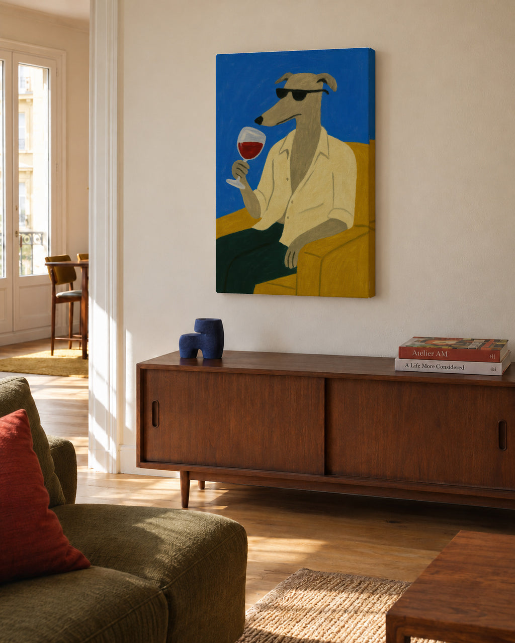 Wine Connoisseur - Unframed canvas in an interior
