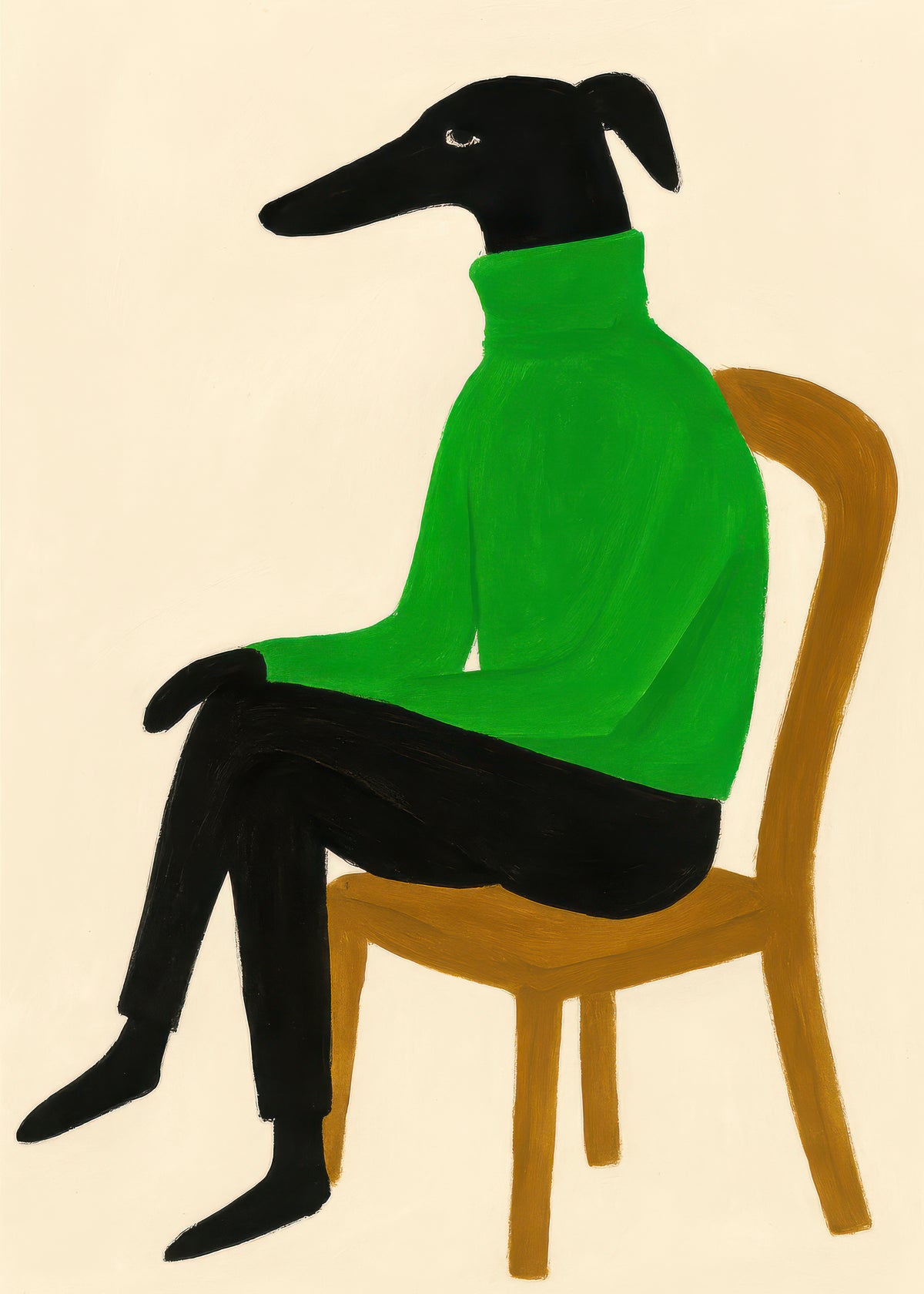 Green Turtleneck - Unframed art print