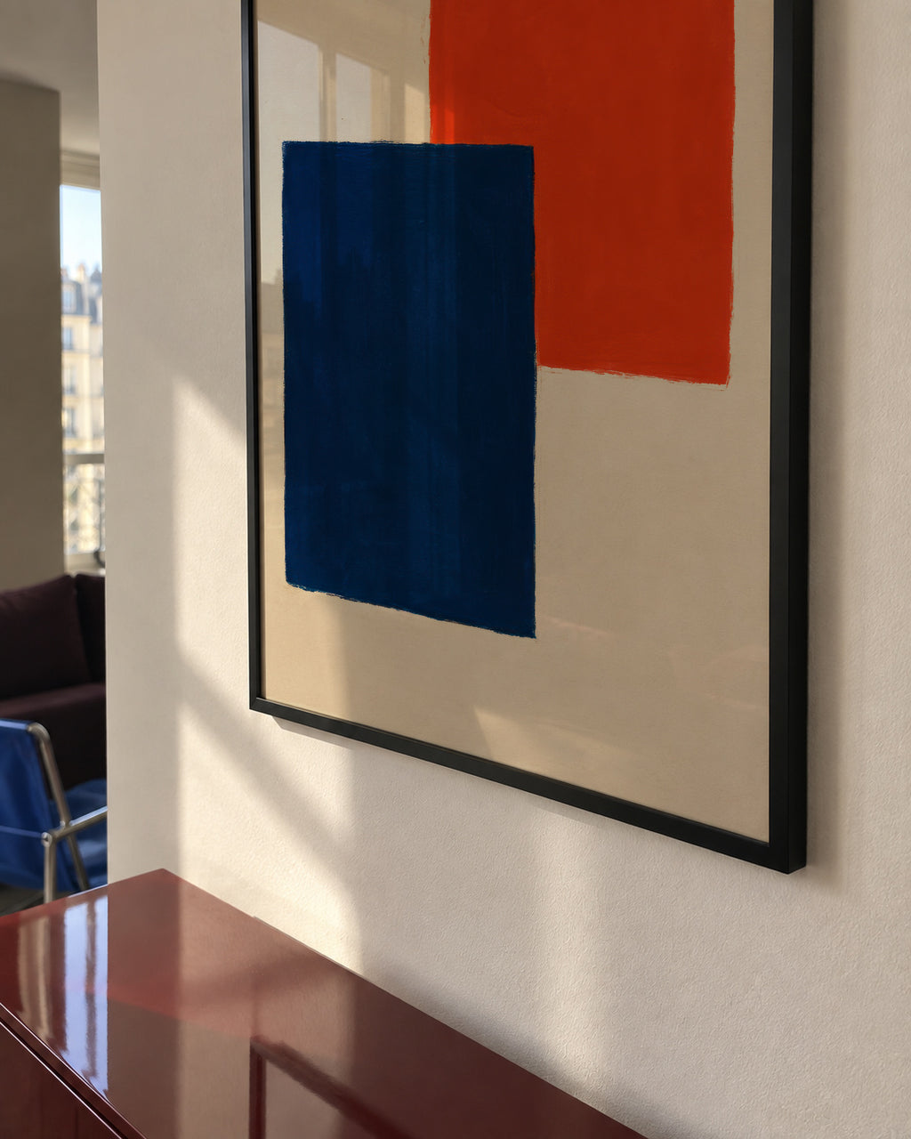 Midnight Overlap - Framed poster in an interior