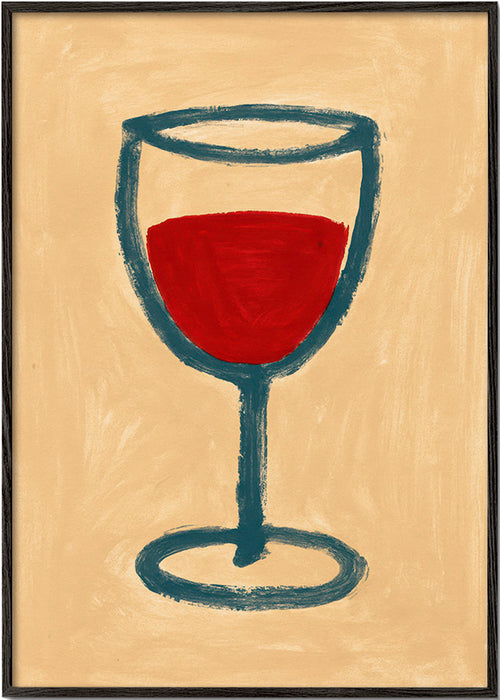 Keuken kunst: minimalistisch wijnglas – Black Frame