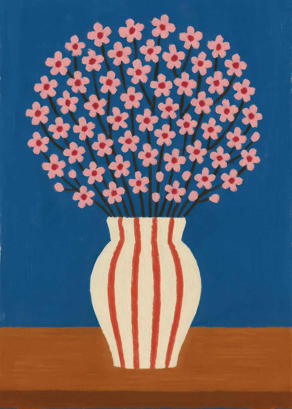 Blue Vase Bloom - Unframed art print
