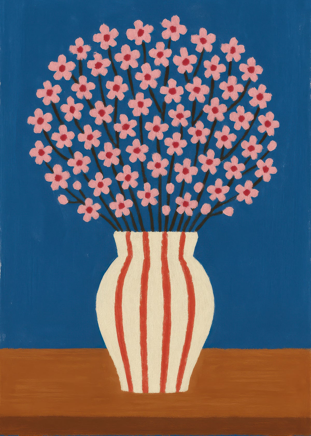 Blue Vase Bloom - Unframed art print