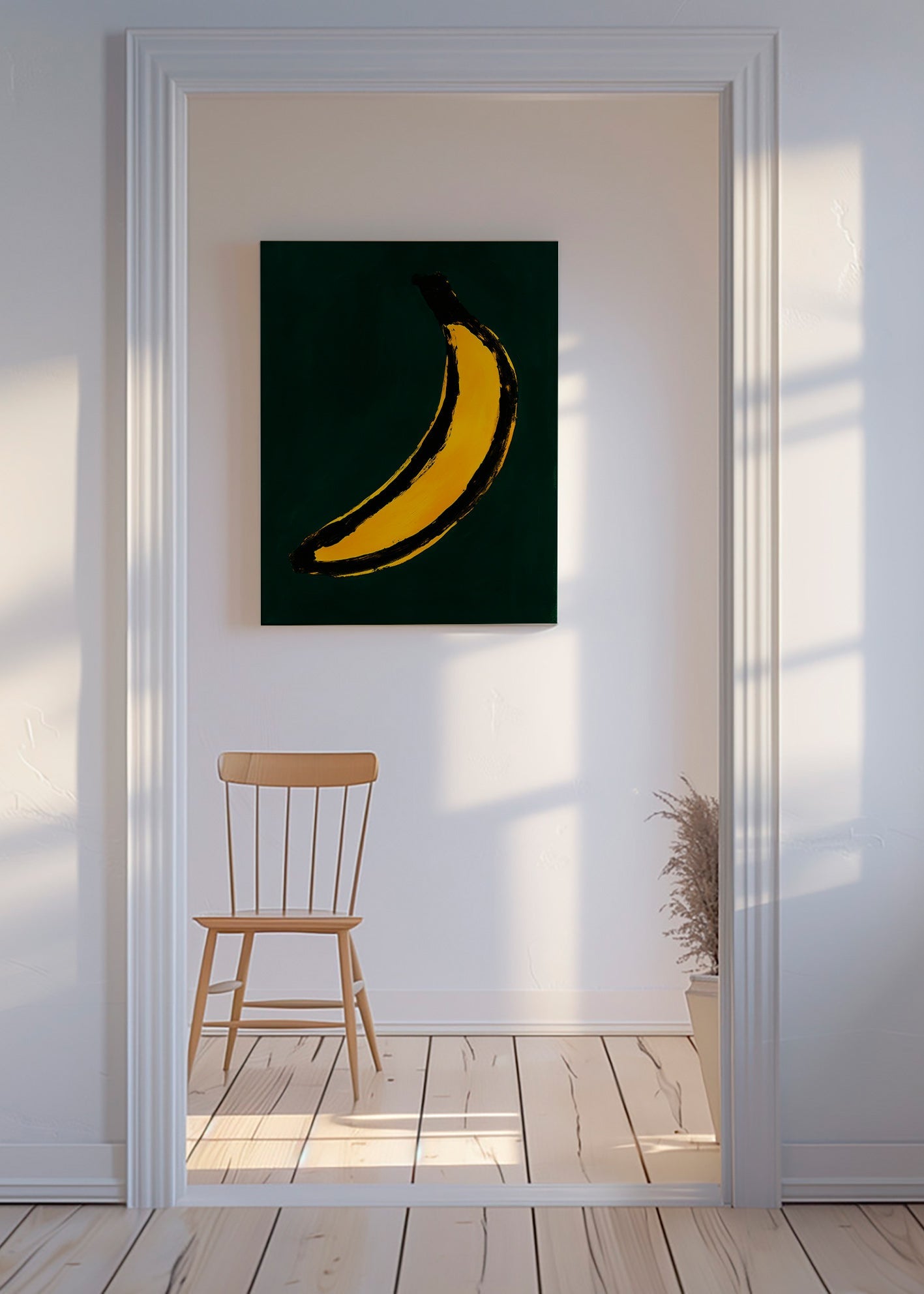 Keuken kunst met pop banaan – Canvas