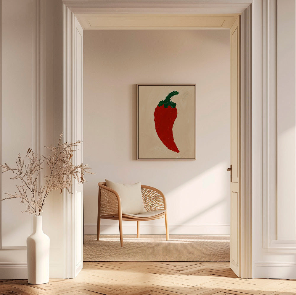 Cuadro de cocina chile rojo pintado – Canvas2