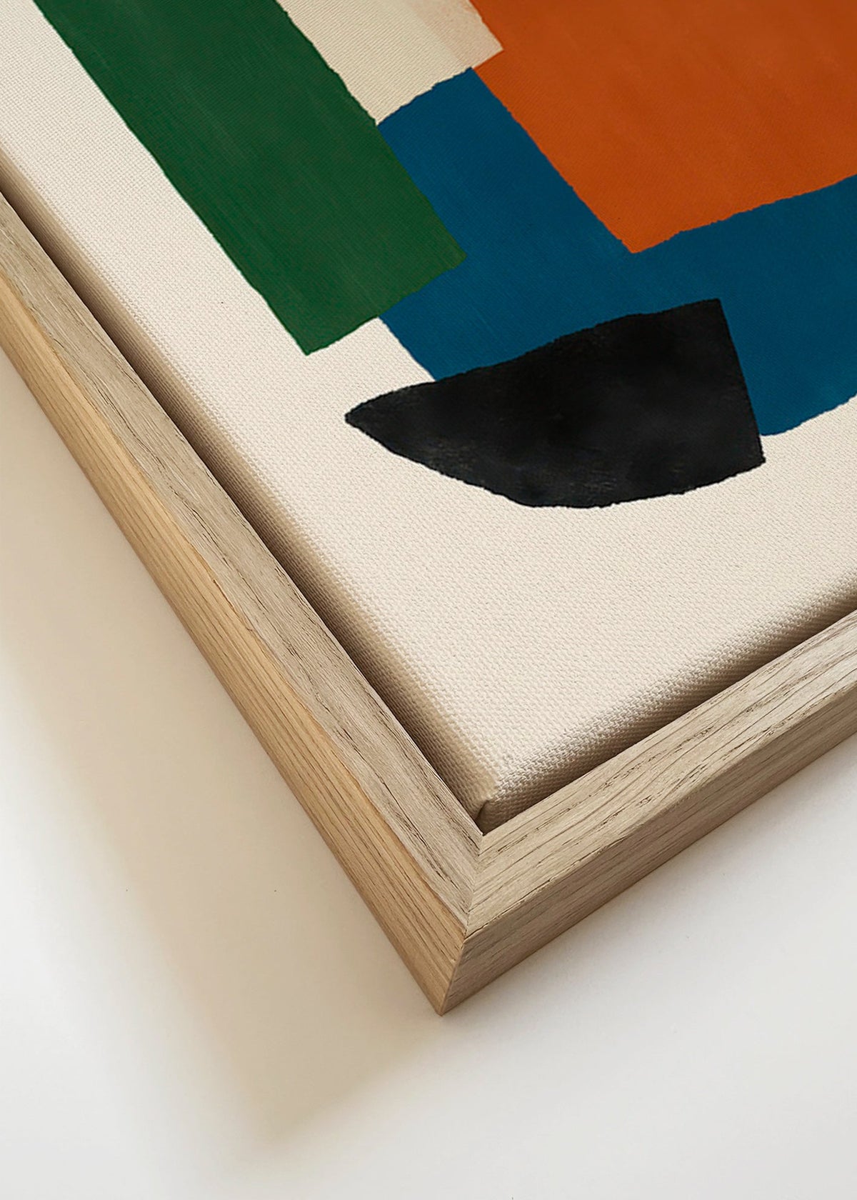 Abstract kunst aardse blokken – Canvas detail