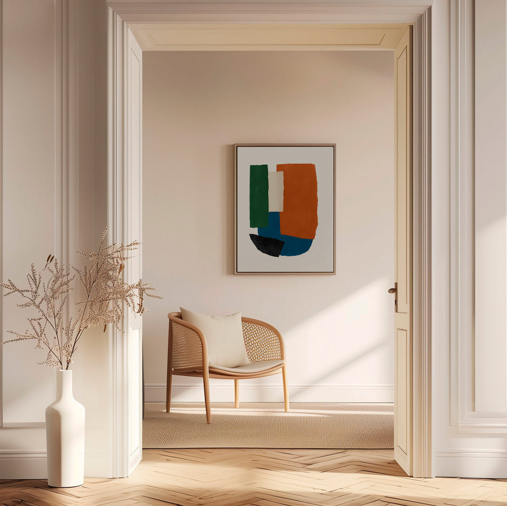 Abstract kunst aardse blokken – Canvas1